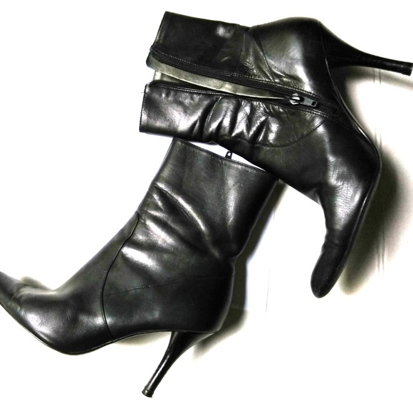 mid calf 2 inch heel boots